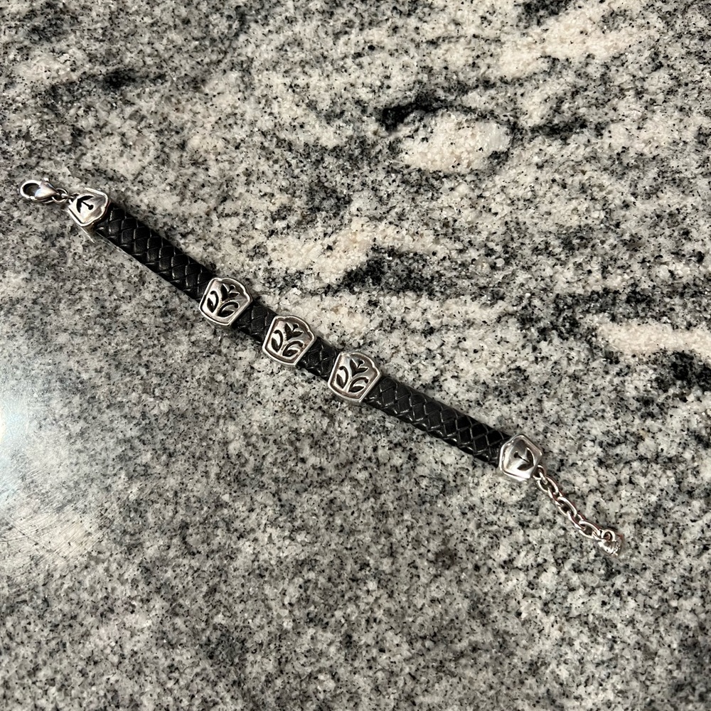 Brighton black leather bracelet.